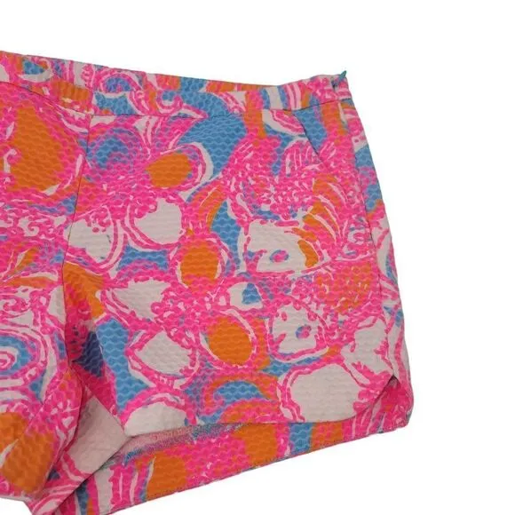 Lilly Pulitzer Shorts 10 Pink Floral BarbieCore Barbie Orange Lily Adie