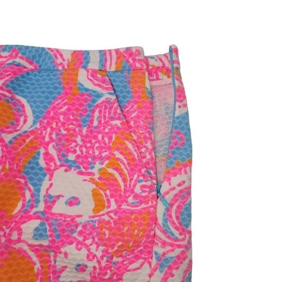 Lilly Pulitzer Shorts 10 Pink Floral BarbieCore Barbie Orange Lily Adie
