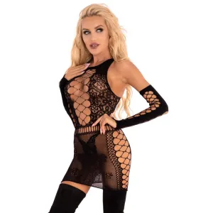 LIVCO CORSETTI FASHION - MARLAMINA XG030 CHEMISA   GLOVES BLACK S/L