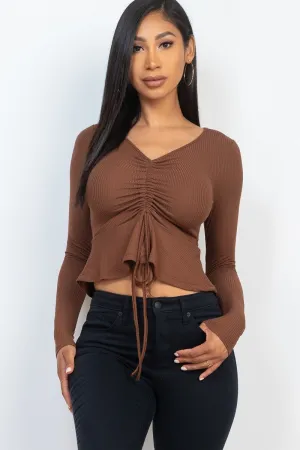 Long Sleeve Peplum Top
