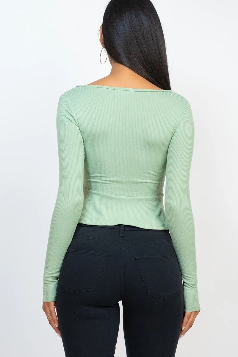 Long Sleeve Peplum Top