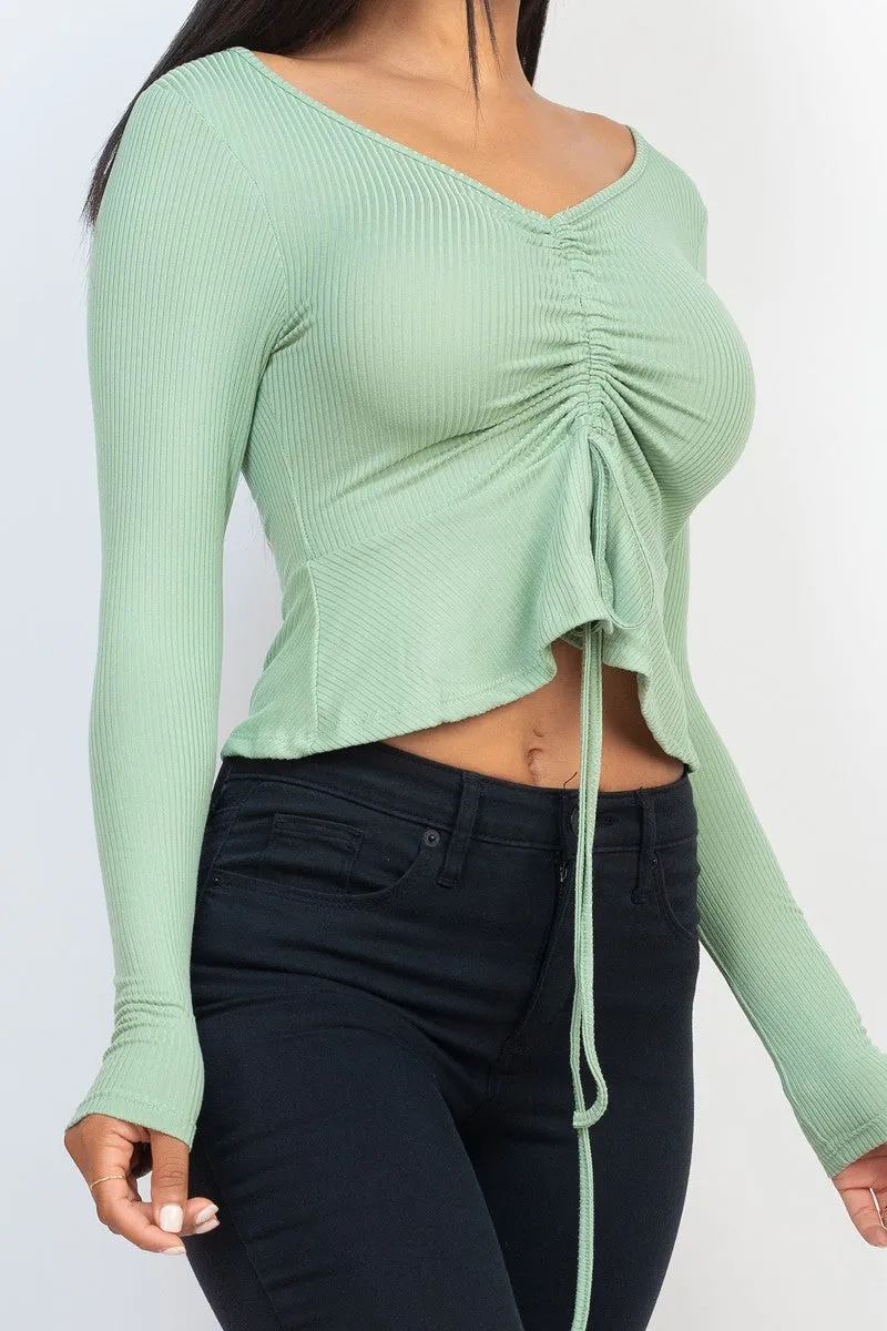 Long Sleeve Peplum Top