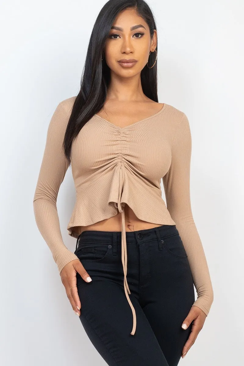 Long Sleeve Peplum Top