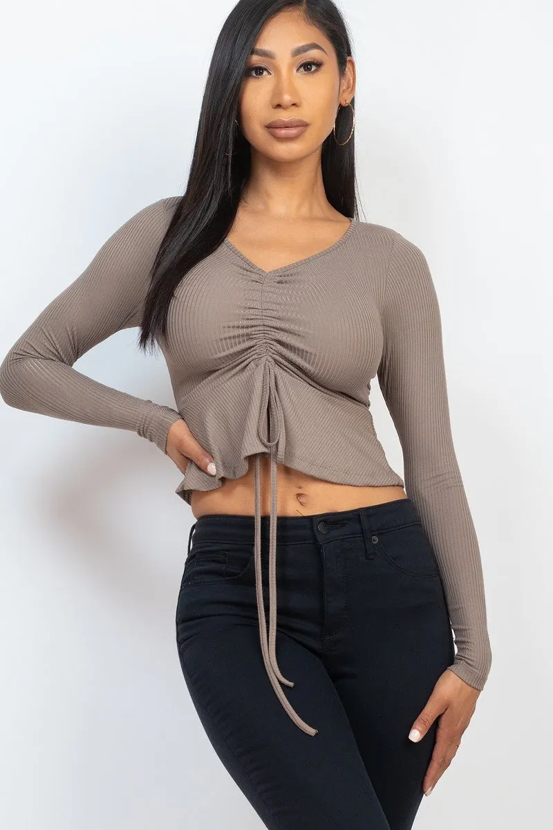 Long Sleeve Peplum Top
