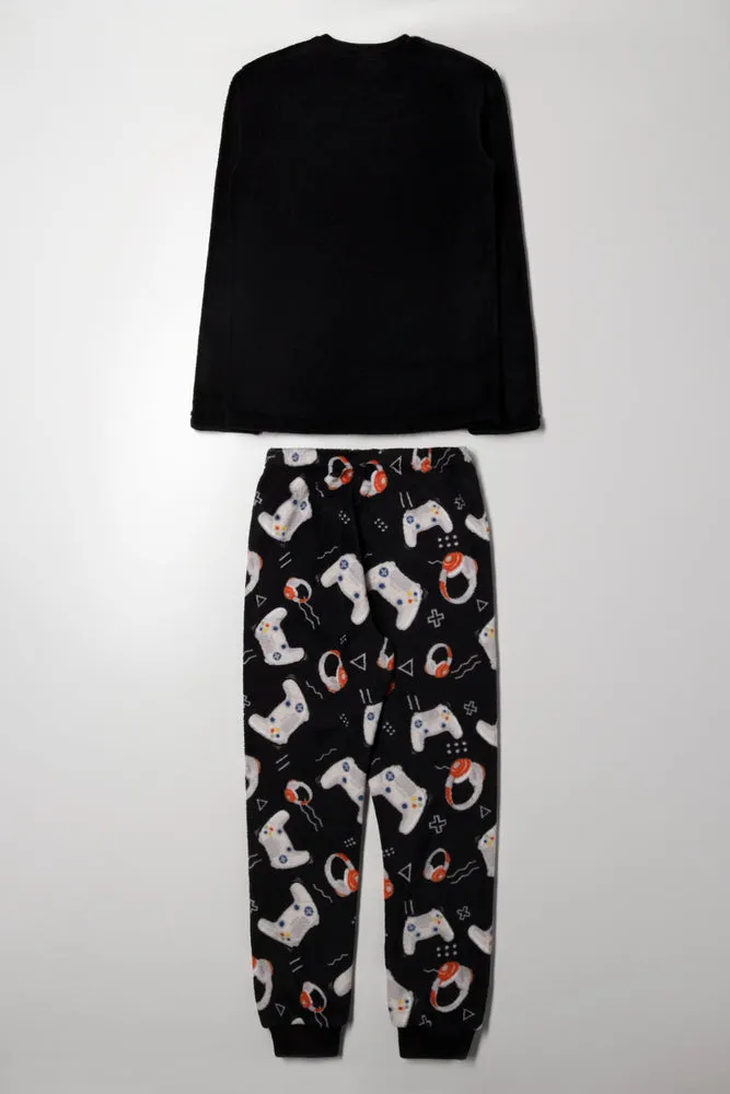 Long Sleeve Pyjamas Black