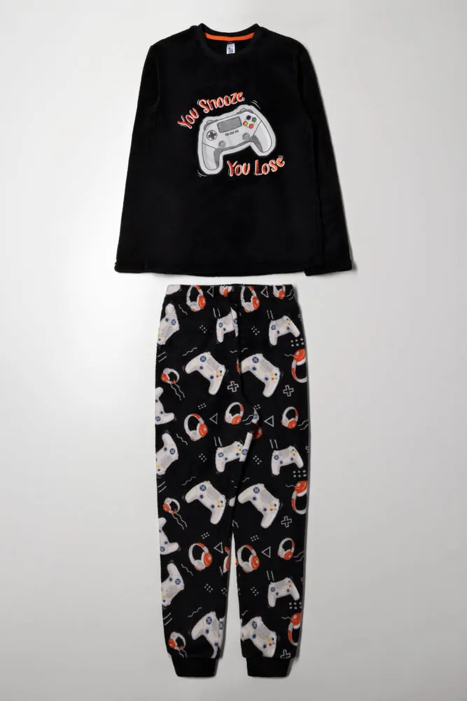 Long Sleeve Pyjamas Black