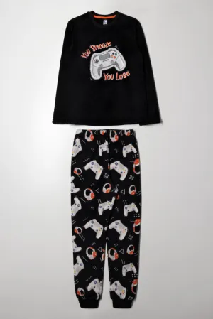Long Sleeve Pyjamas Black