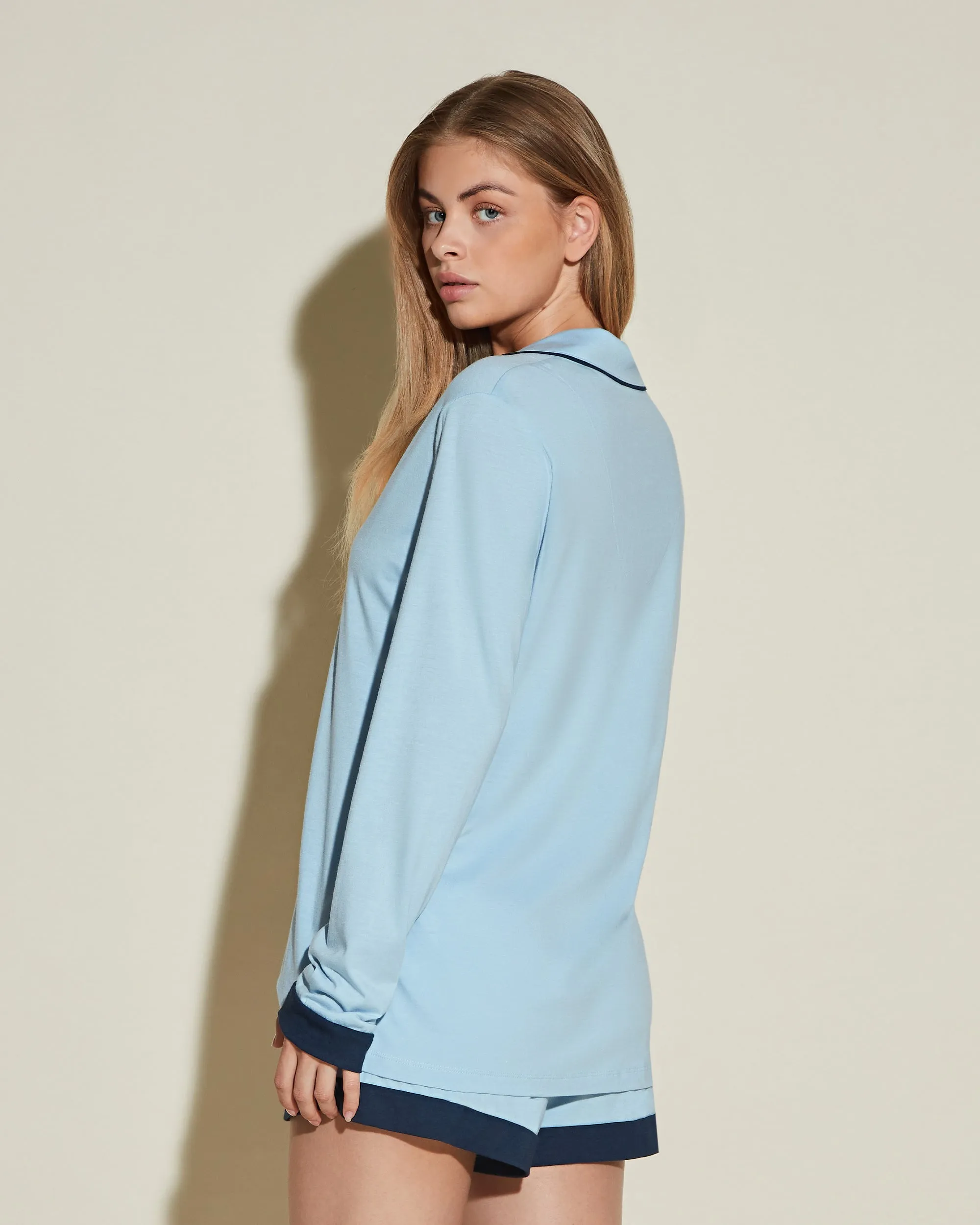 Long Sleeve Top & Boxer Pajama Set