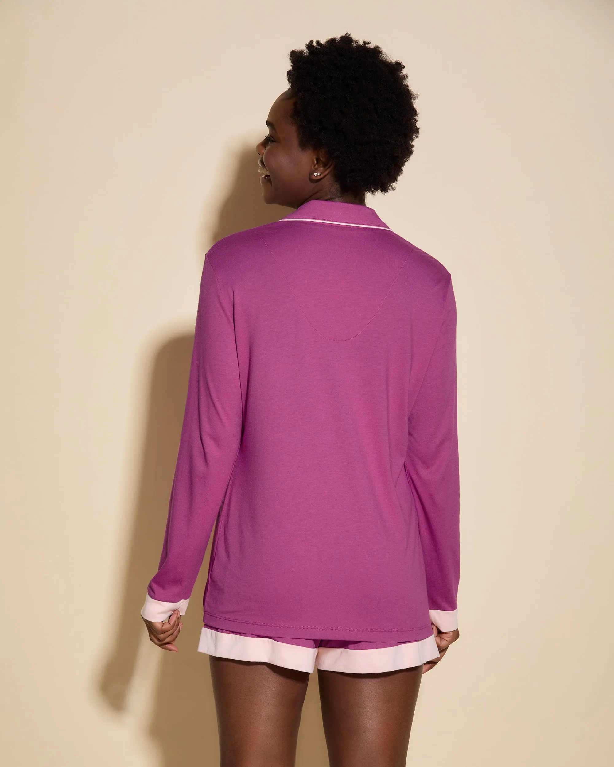 Long Sleeve Top & Boxer Pajama Set