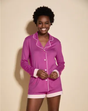 Long Sleeve Top & Boxer Pajama Set