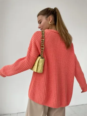 Loose Fitting Women's Pullover Acrylic Sweater