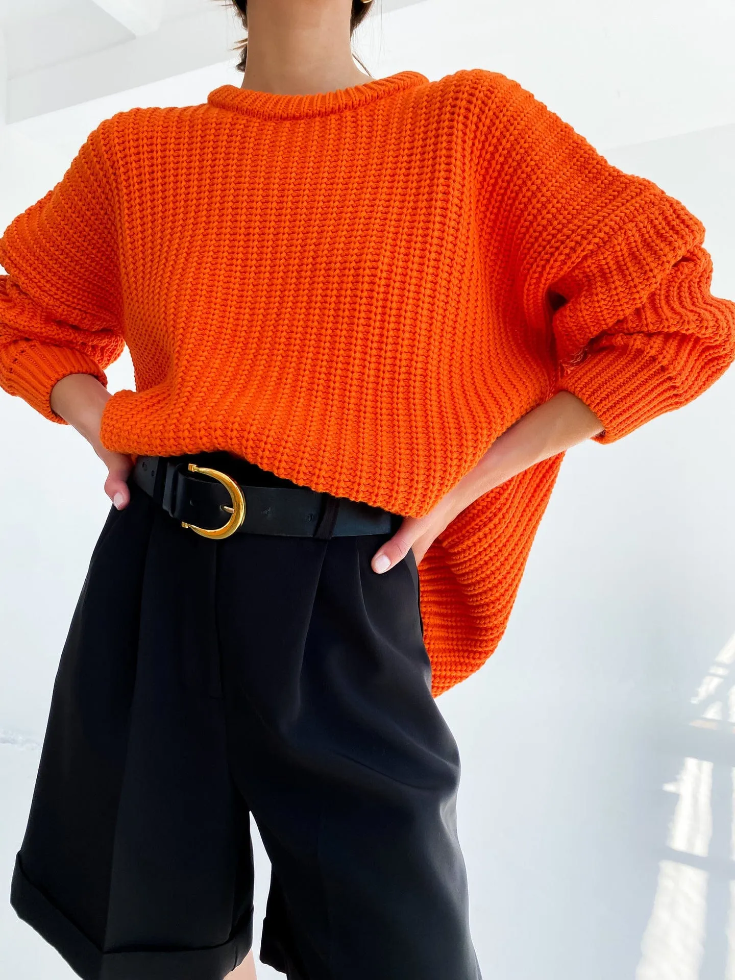 Loose Fitting Women's Pullover Acrylic Sweater