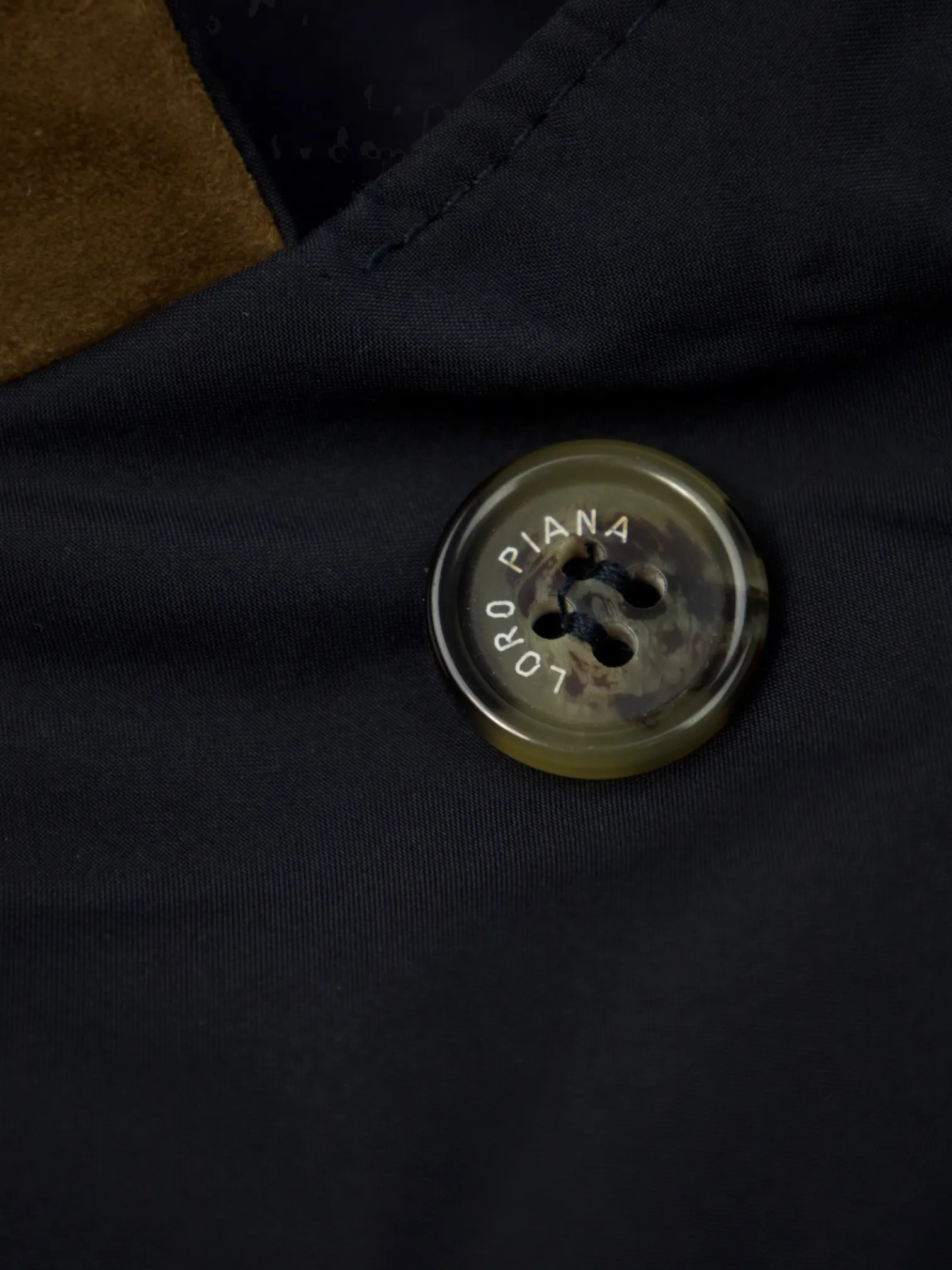 Loro Piana Navy Sebring Windmate Car Coat