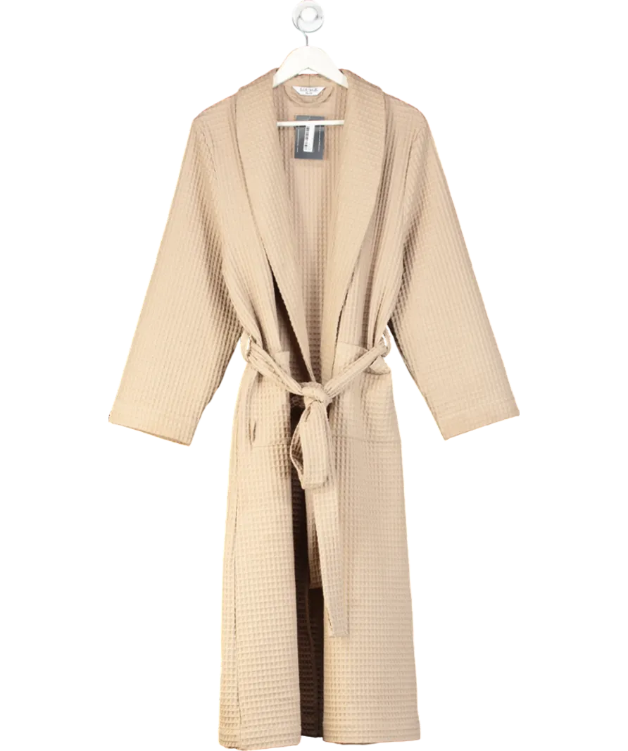 Lounge Underwear Beige Waffle Dressing Gown UK XS/S