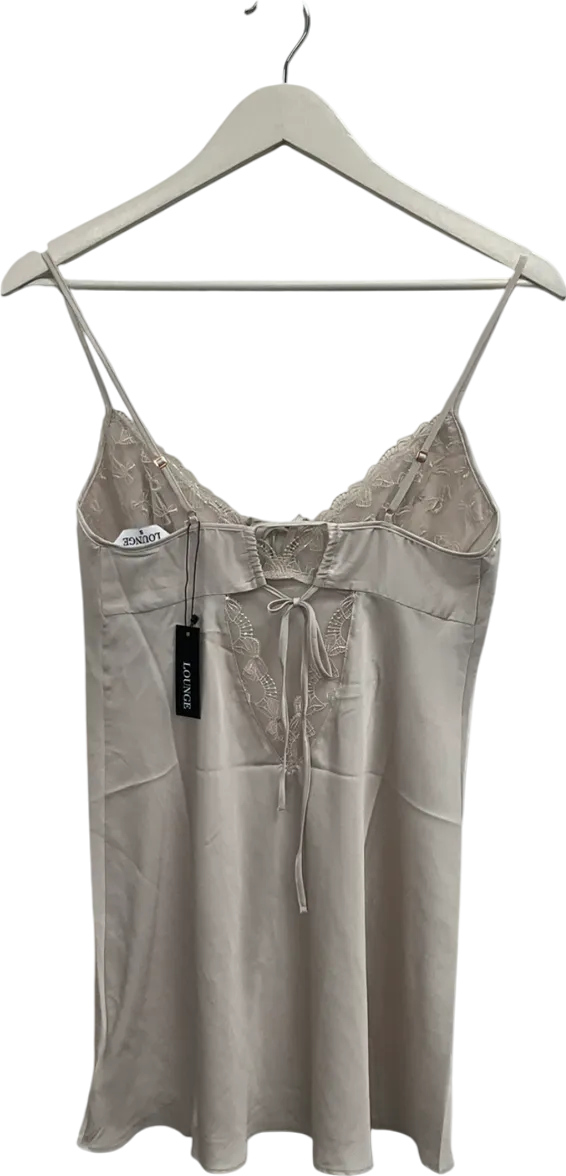 Lounge Underwear Grey Bow Satin Nightdress UK S