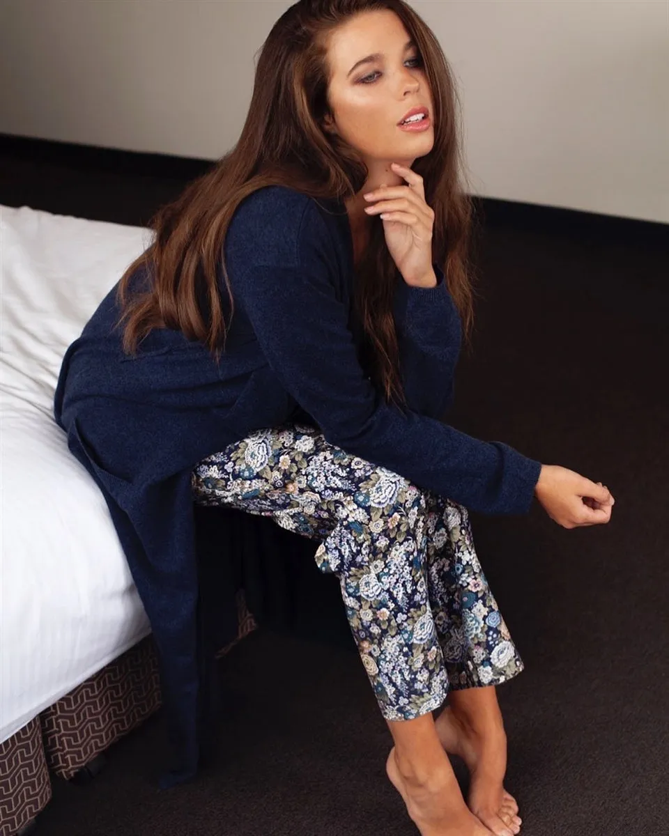 Love & Lustre Cashmere Robe - Navy
