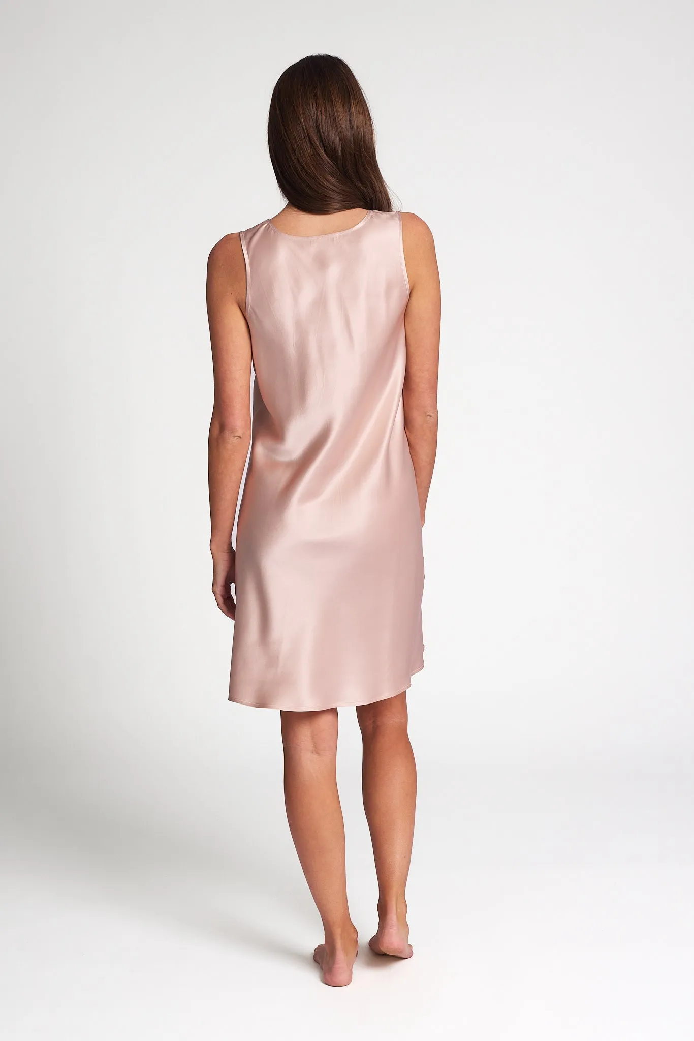 Love & Lustre Mono Silk Short Nightdress - Dusk Pink