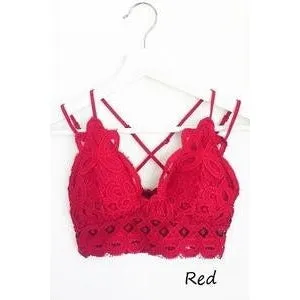 Lovely In Lace Red Bralette