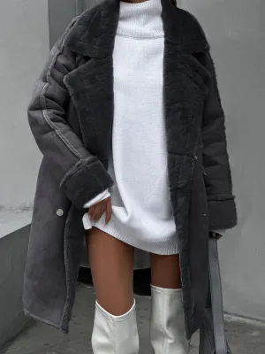 Lucie - Trendy fur trench coat