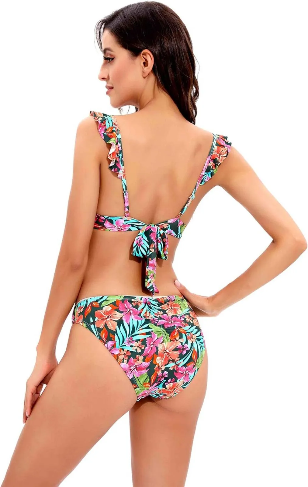 Lucky Brand Vibrant Hipster Bikini Bottoms-Floral Print Bottom Multicolor L