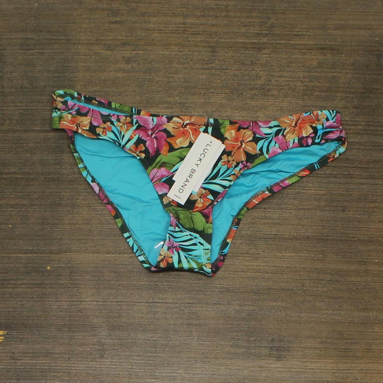 Lucky Brand Vibrant Hipster Bikini Bottoms-Floral Print Bottom Multicolor L