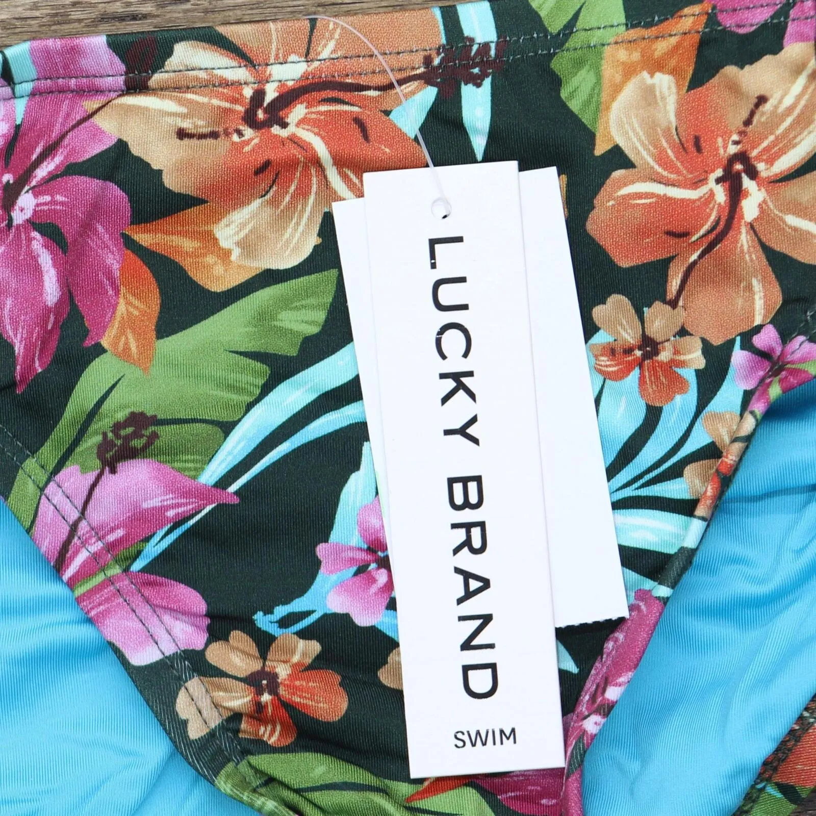 Lucky Brand Vibrant Hipster Bikini Bottoms-Floral Print Bottom Multicolor L