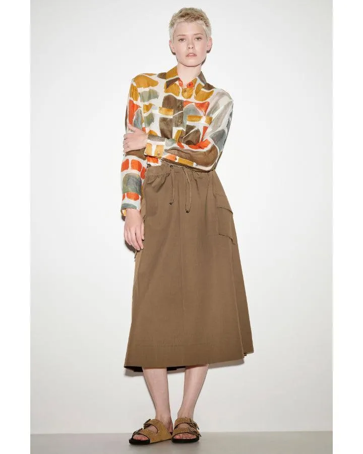 Luisa Cerano Cargo Style Godet Skirt