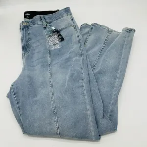 Lularoe Seamed Jeans High Rise Straight Leg Stretch Light Wash Womens Sz 36 NWT