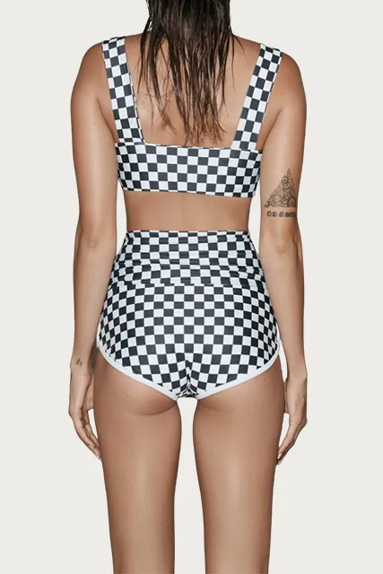 LUNA CROP SWIM TOP
