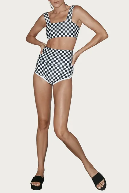 LUNA CROP SWIM TOP