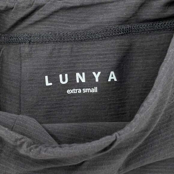 LUNYA Cool Cotton Shorts Womens XS Eclipse Charcoal Gray Lounge Sleepwear PJs
