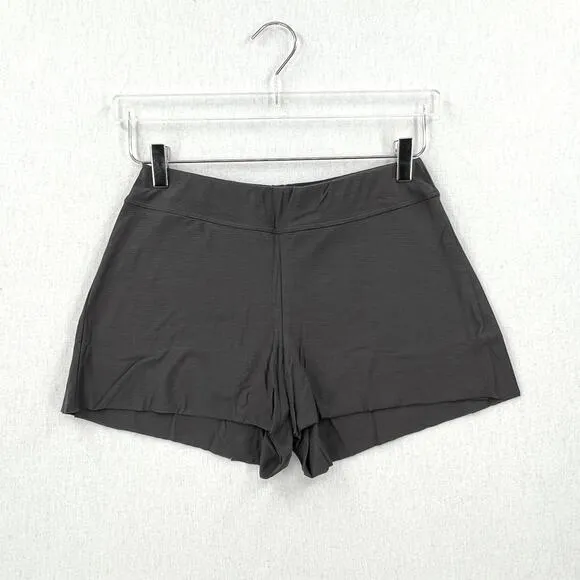 LUNYA Cool Cotton Shorts Womens XS Eclipse Charcoal Gray Lounge Sleepwear PJs
