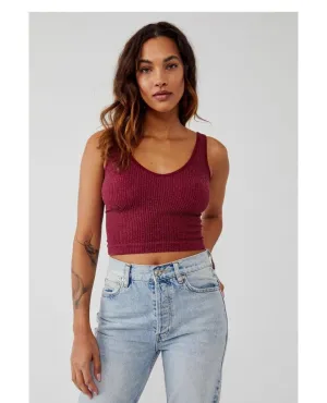 Lurex Solid Rib Brami Berry Wine Combo