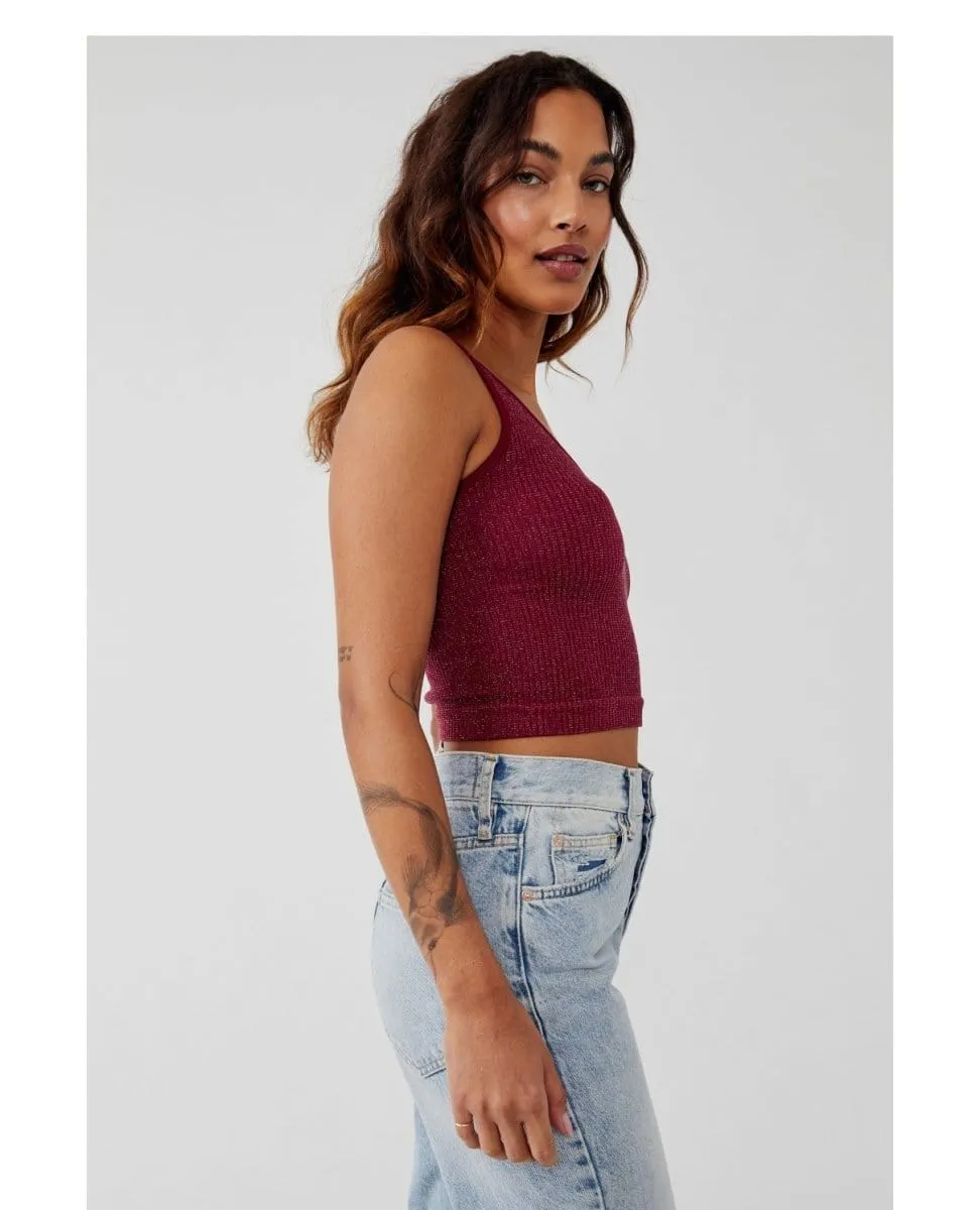 Lurex Solid Rib Brami Berry Wine Combo