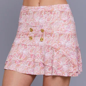 Lush Weave Two Tier 15" Skort (with buttons)