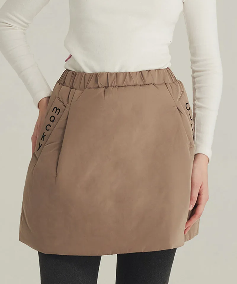 MACKY Golf: Full-Line Padded Skirt - Beige