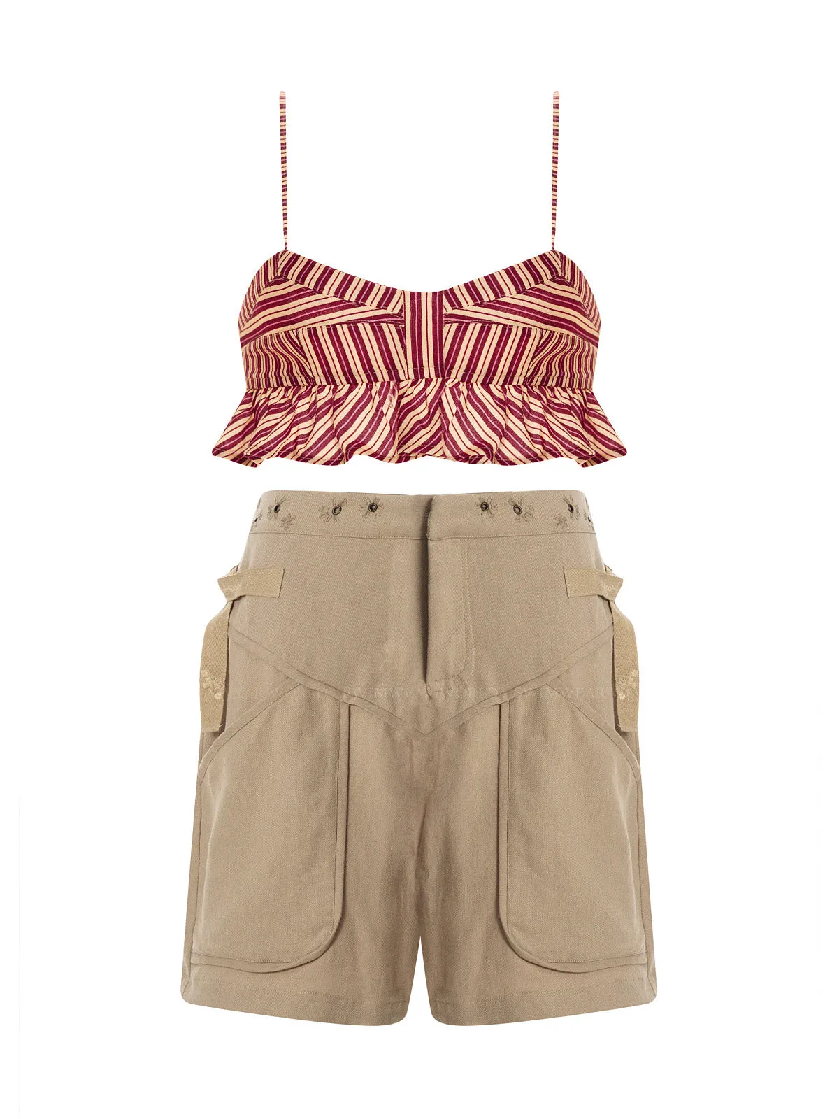 Mae Crop-Joan Shorts ::RET
