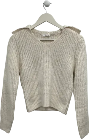 MANGO Cream Collared Jumper UK XS