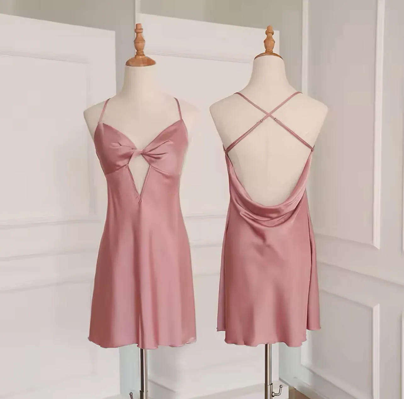 Marie Silk Sleepwear   Robe - Pink