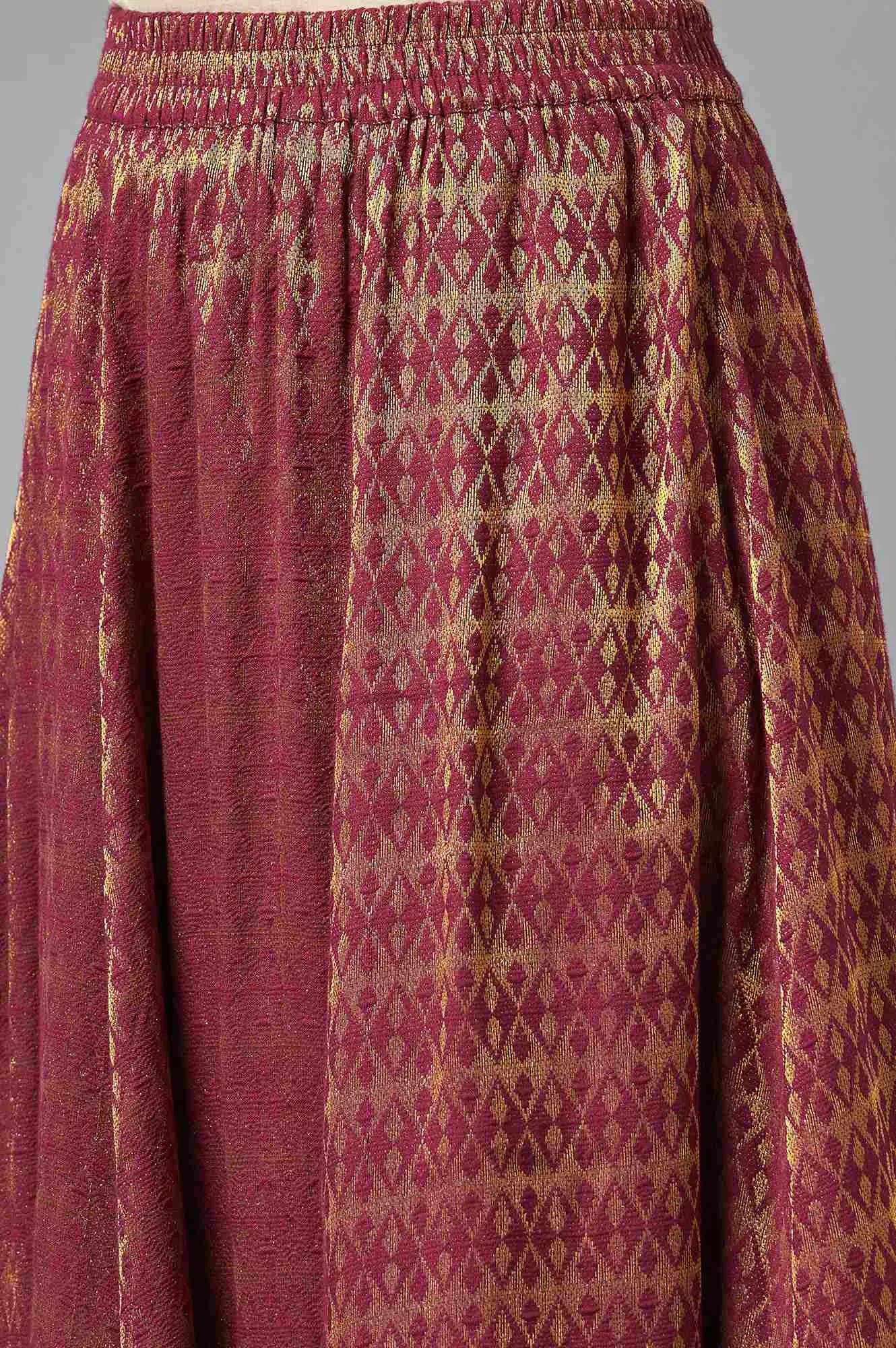 Maroon Festive Skirt