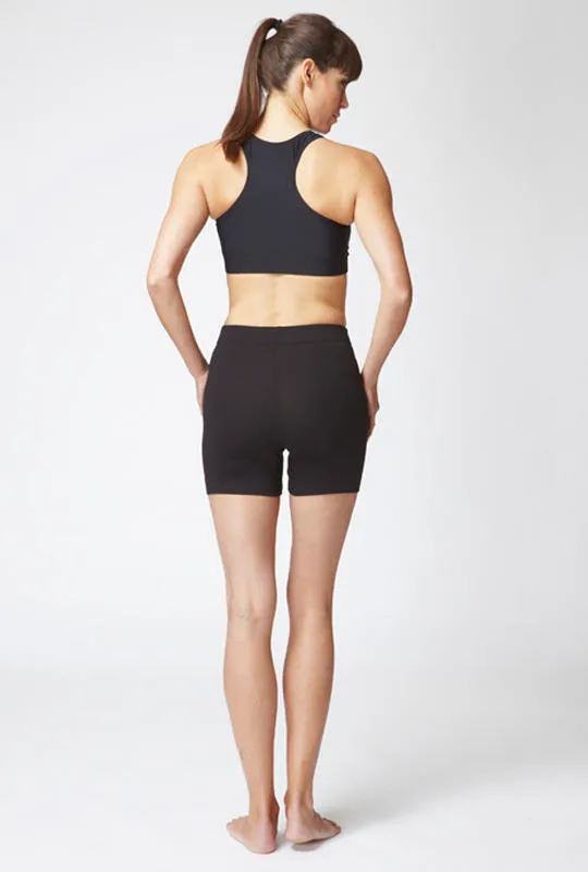 Medium Compression Waisted Micron Short Black