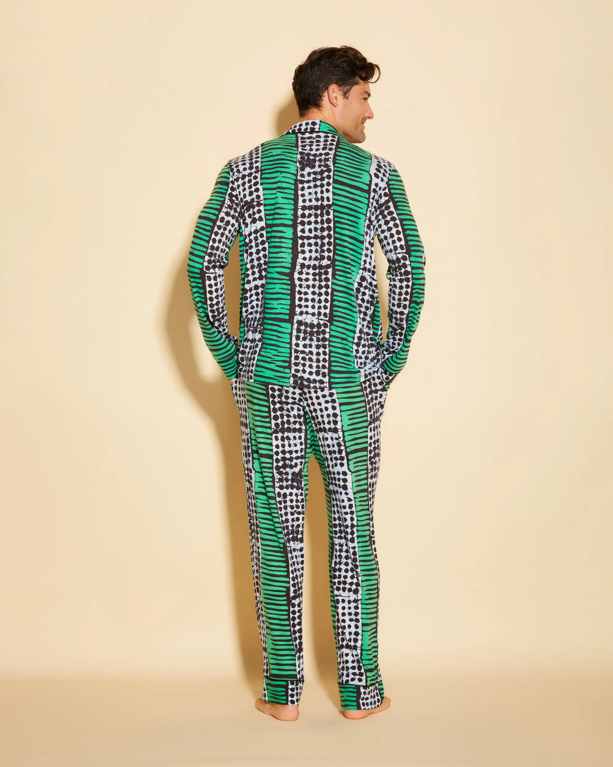 Men's Classic Long Sleeve Top & Pant Pajama Set