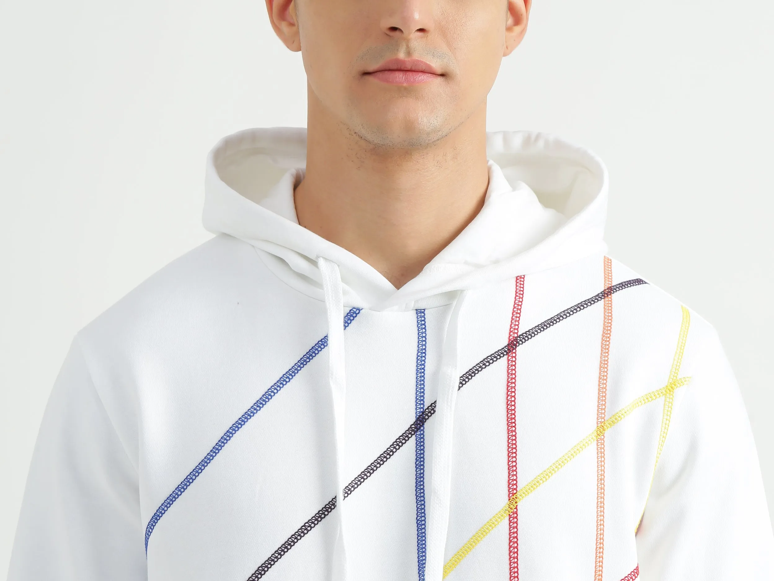 Mens Long Sleeve Stripe Sweatshirt