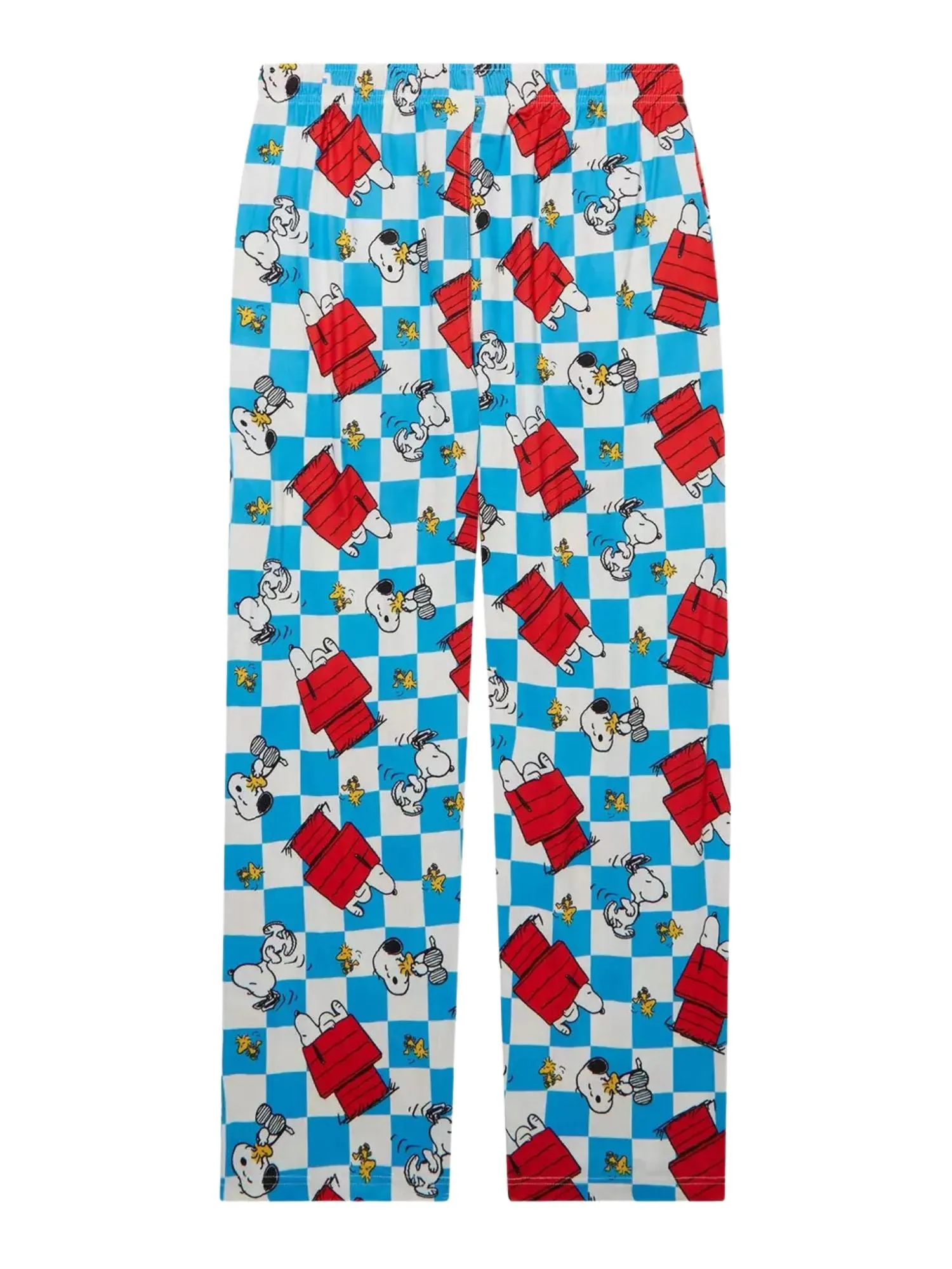 Men's Peanuts Snoopy Checkered Allover Print Sleep Pants Sleepwear