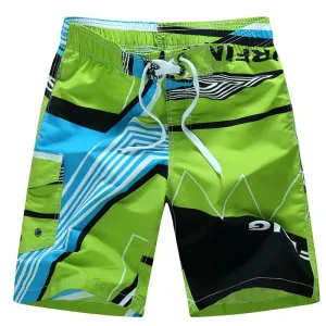 Men's Printed Board Surf Shorts With Quick Dry Feature