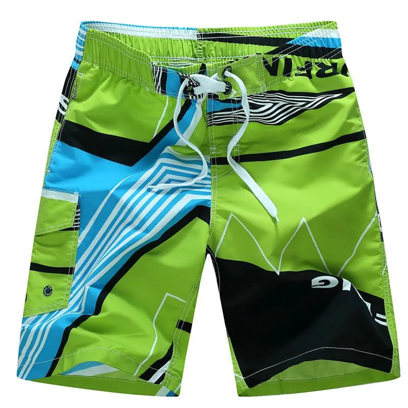 Men's Printed Board Surf Shorts With Quick Dry Feature