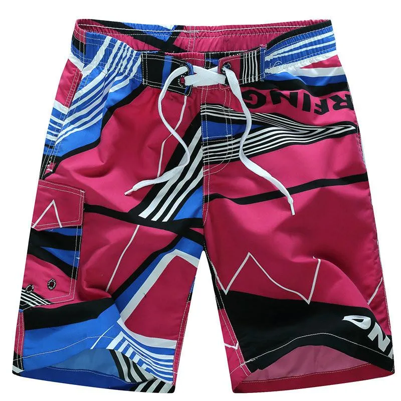 Men's Printed Board Surf Shorts With Quick Dry Feature