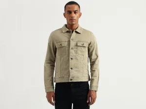 Men's Regular Fit Spread Collar Solid Jackets