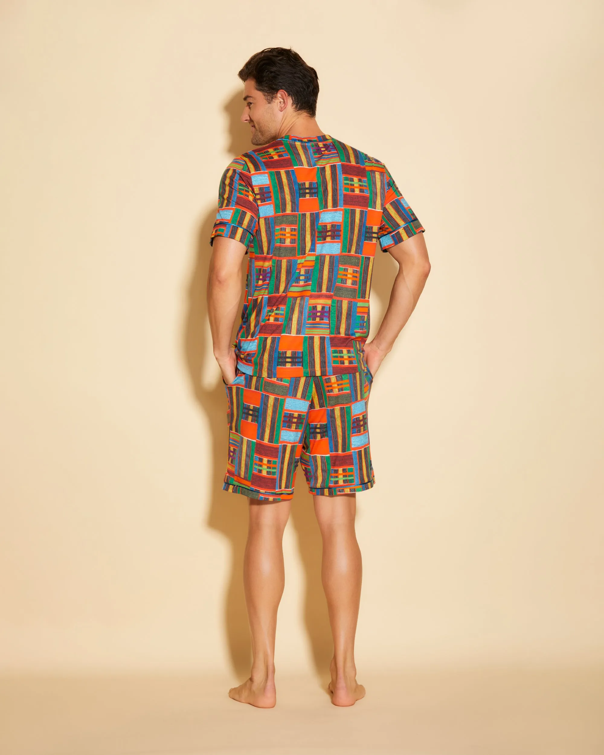 Men's Short Sleeve Top & Shorts Pajama Set