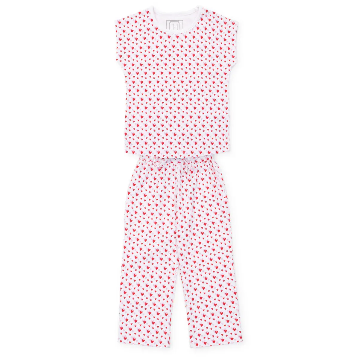MERRICK GIRLS' PANT SET - HEART TO HEART PINK